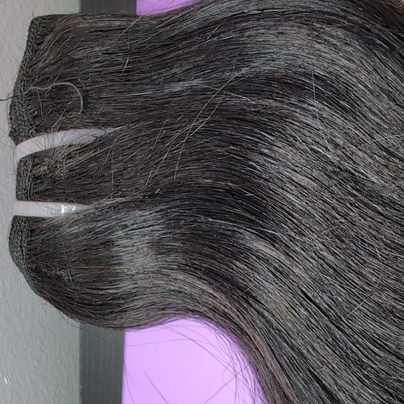 3 Human Hair Bundles 18 In 16a Unprocessed Brazilian Hair Natural Black - Picture 6 of 9